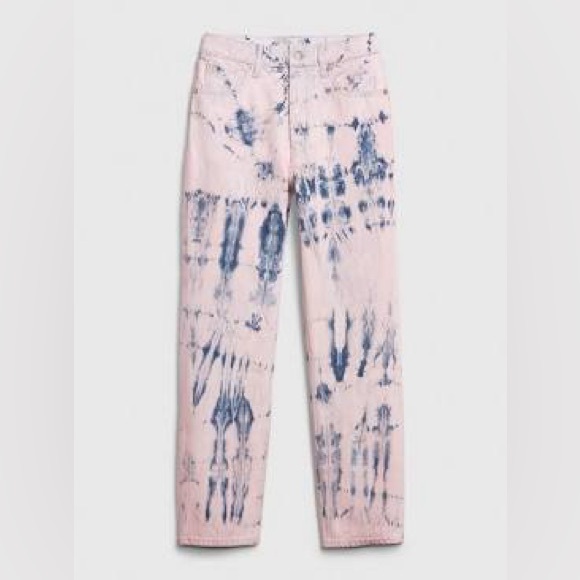 NWT GAP High Rise Cheeky Straight Tie Dye Jeans - Picture 3 of 10
